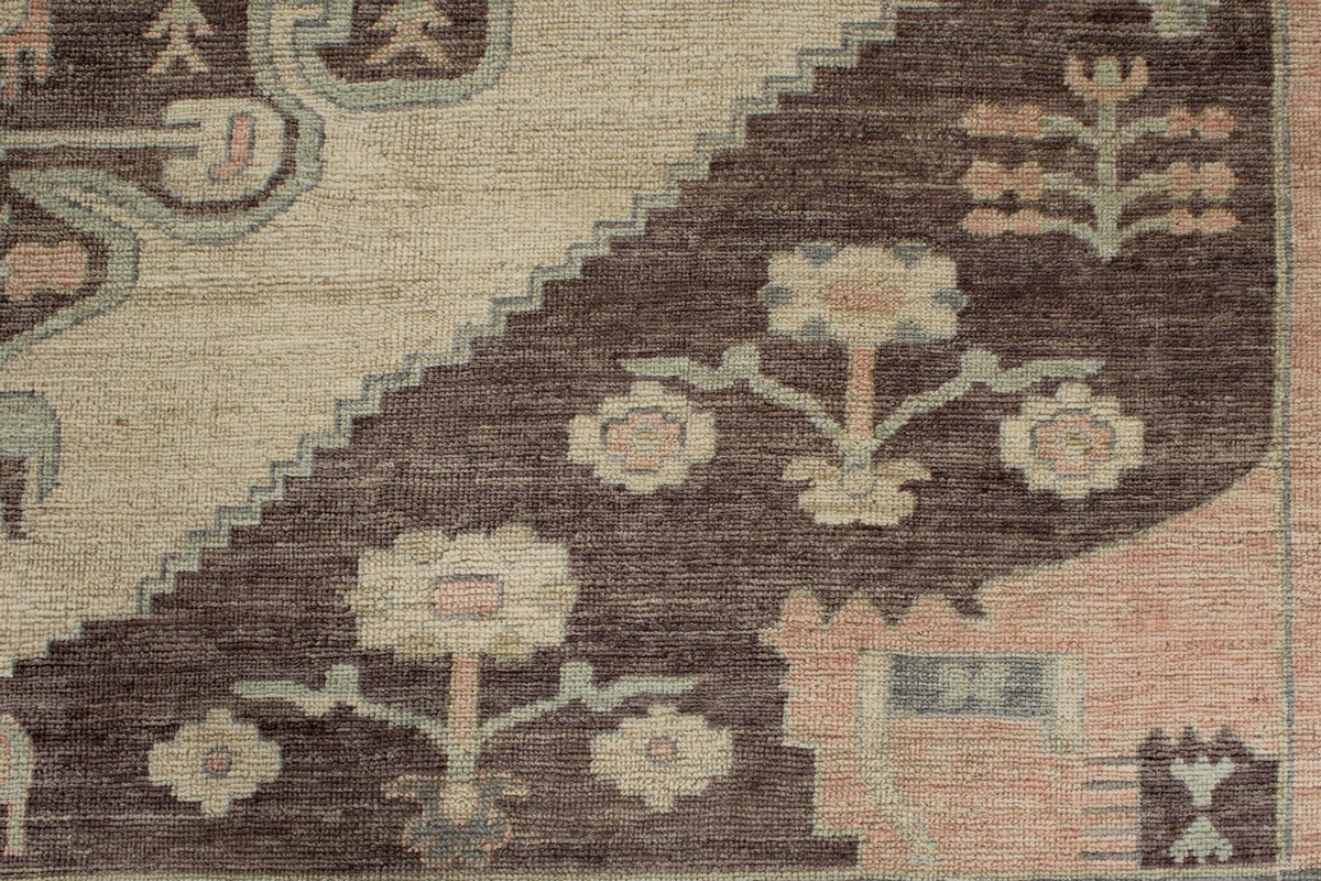 12x15 Beige and Multicolor Turkish Oushak Rug