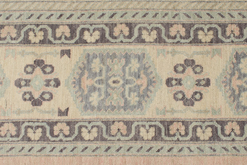 10x14 Beige and Multicolor Turkish Oushak Rug