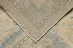 10x14 Light Gray and Ivory Turkish Oushak Rug