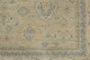 10x14 Light Gray and Ivory Turkish Oushak Rug