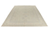 10x14 Light Gray and Ivory Turkish Oushak Rug