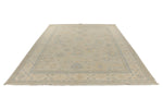 10x14 Light Gray and Ivory Turkish Oushak Rug