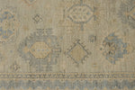 10x14 Light Gray and Ivory Turkish Oushak Rug