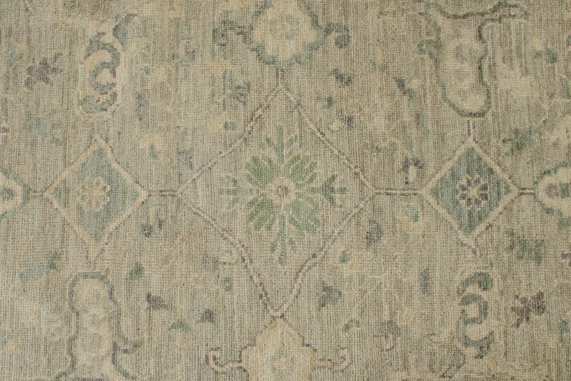 10x14 Beige and Ivory Turkish Oushak Rug