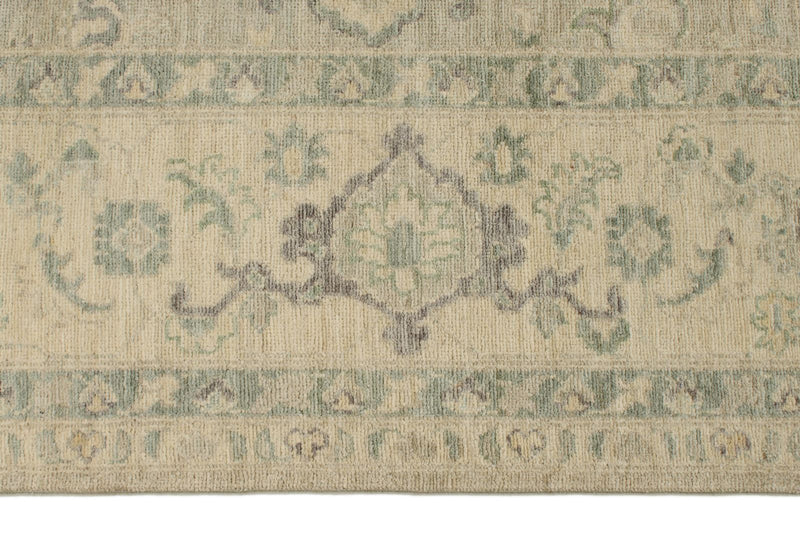 10x14 Beige and Ivory Turkish Oushak Rug