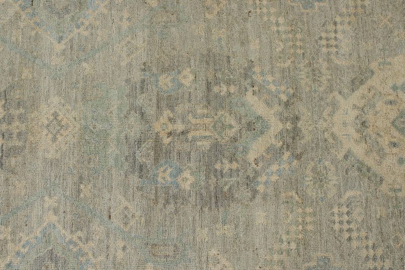 10x14 Gray and Beige Turkish Oushak Rug