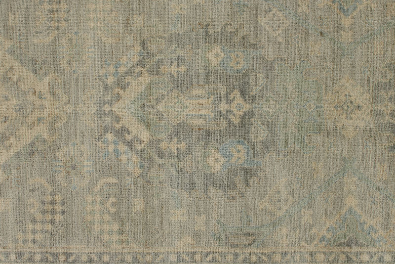 10x14 Gray and Beige Turkish Oushak Rug