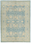 10x14 Blue and Light Blue Turkish Oushak Rug