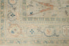8x10 Ivory and Multicolor Turkish Oushak Rug