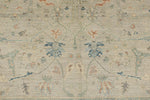 8x10 Ivory and Multicolor Turkish Oushak Rug