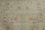8x10 Ivory and Multicolor Turkish Oushak Rug