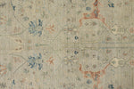 8x10 Ivory and Multicolor Turkish Oushak Rug