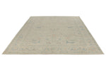 8x10 Ivory and Multicolor Turkish Oushak Rug