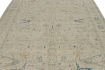 8x10 Ivory and Multicolor Turkish Oushak Rug