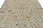 8x10 Ivory and Multicolor Turkish Oushak Rug