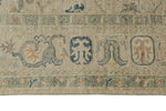 8x10 Ivory and Multicolor Turkish Oushak Rug
