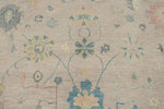 9x12 Light Purple and Ivory Turkish Oushak Rug