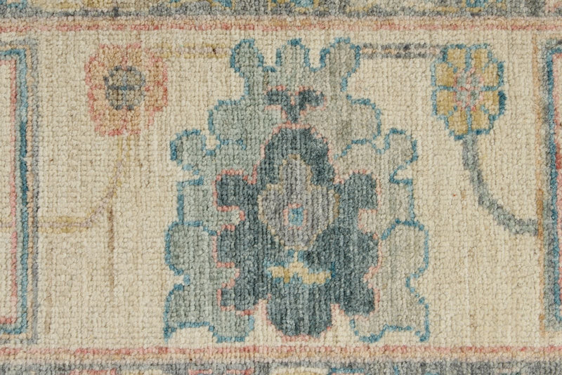 9x12 Light Purple and Ivory Turkish Oushak Rug