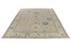 9x12 Light Purple and Ivory Turkish Oushak Rug