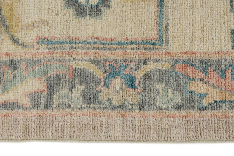 9x12 Light Purple and Ivory Turkish Oushak Rug