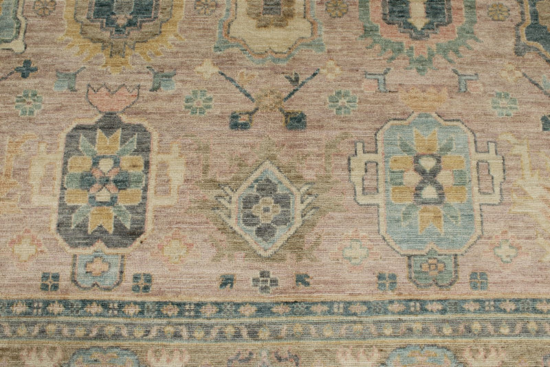 9x12 Pınk and Light Camel Turkish Oushak Rug