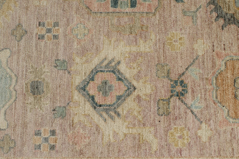 9x12 Pınk and Light Camel Turkish Oushak Rug