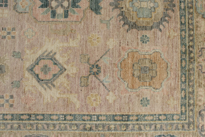 9x12 Pınk and Light Camel Turkish Oushak Rug