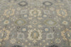 9x12 Light Gray and Light Blue Turkish Oushak Rug