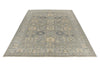 9x12 Light Gray and Light Blue Turkish Oushak Rug