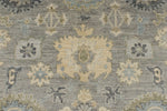 9x12 Light Gray and Light Blue Turkish Oushak Rug