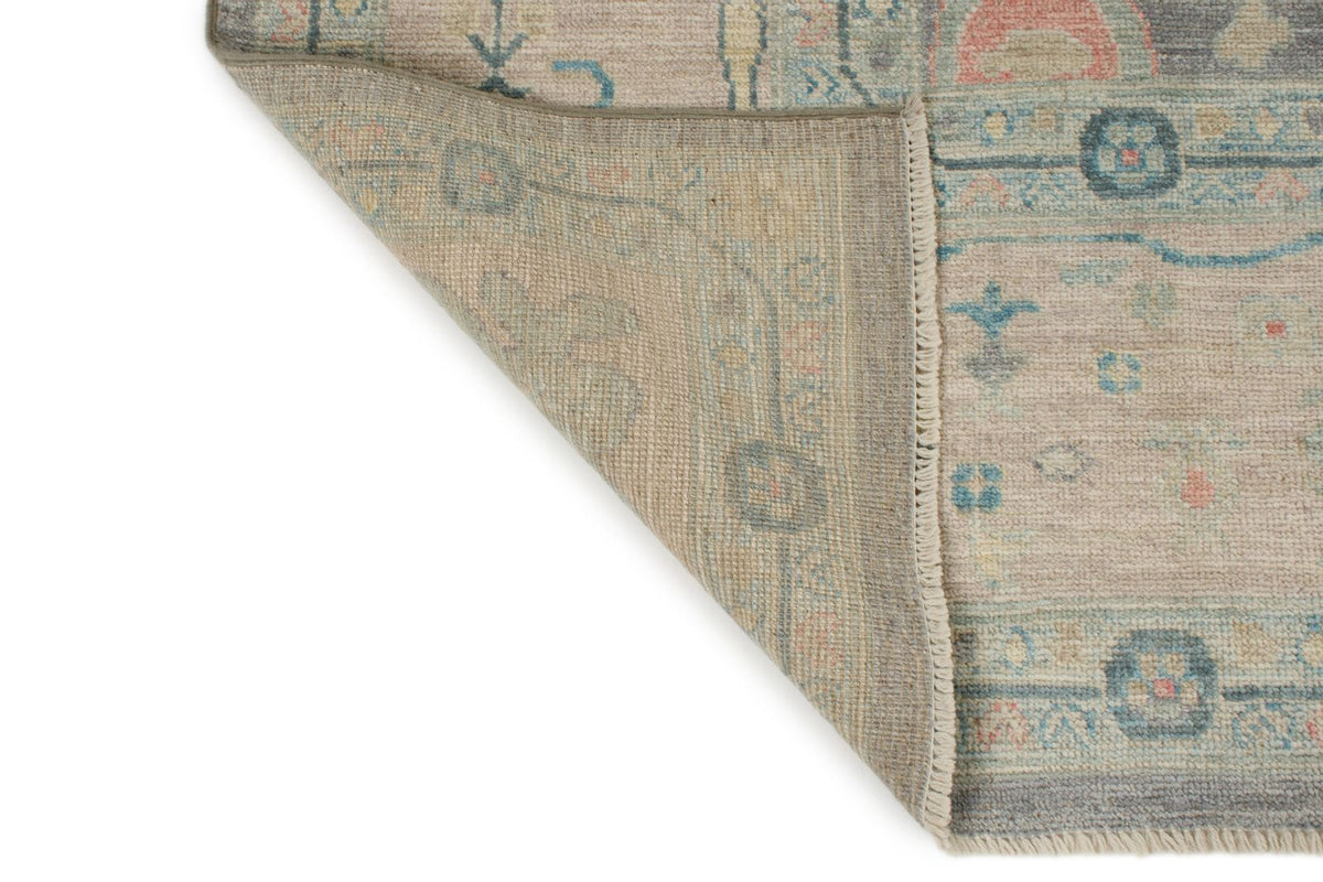 9x12 Gray and Multicolor Turkish Oushak Rug