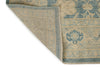 8x8 Blue and Ivory Turkish Oushak Rug