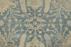 8x8 Blue and Ivory Turkish Oushak Rug