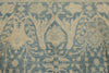8x8 Blue and Ivory Turkish Oushak Rug