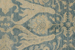 8x8 Blue and Ivory Turkish Oushak Rug