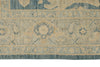8x8 Blue and Ivory Turkish Oushak Rug