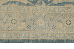 8x8 Blue and Ivory Turkish Oushak Rug