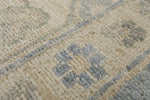 8x10 Blue and Ivory Turkish Oushak Rug