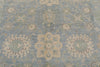 8x10 Blue and Ivory Turkish Oushak Rug