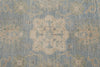8x10 Blue and Ivory Turkish Oushak Rug