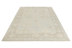 6x9 Beige and Brown Turkish Oushak Rug