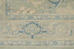 8x10 Light Olive Green and Ivory Turkish Oushak Rug