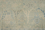 8x10 Light Olive Green and Ivory Turkish Oushak Rug