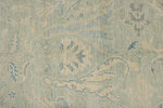 8x10 Light Olive Green and Ivory Turkish Oushak Rug