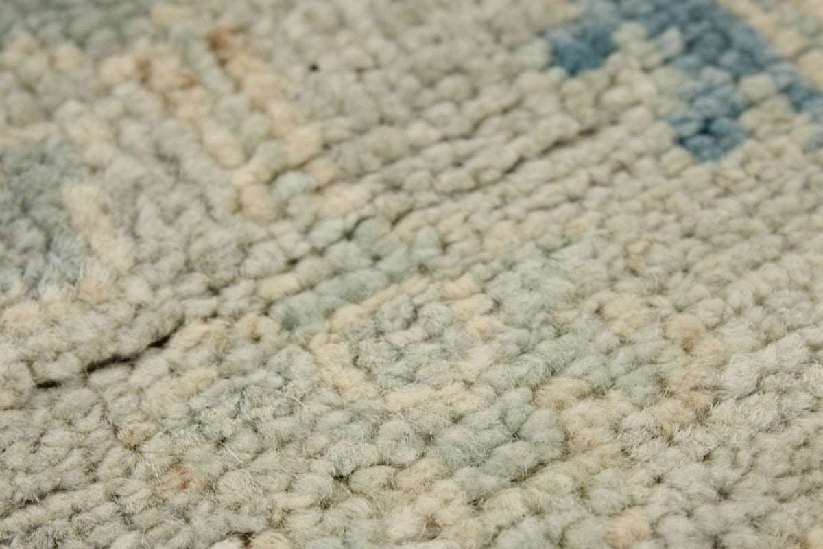 8x10 Light Olive Green and Ivory Turkish Oushak Rug