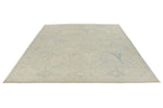 8x10 Light Olive Green and Ivory Turkish Oushak Rug