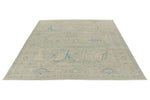 8x10 Light Olive Green and Ivory Turkish Oushak Rug