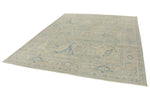 8x10 Light Olive Green and Ivory Turkish Oushak Rug