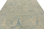 8x10 Light Olive Green and Ivory Turkish Oushak Rug