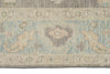 6x9 Light Gray and Blue Turkish Oushak Rug